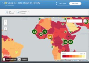 Oxfam Novib activities on poverty alleviation combined with Global Development Indicator data on povery levels